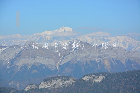 信用卡逾期2个账单