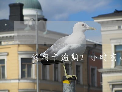 信用卡逾期2小时有办法吗 信用卡逾期2小时有办法吗