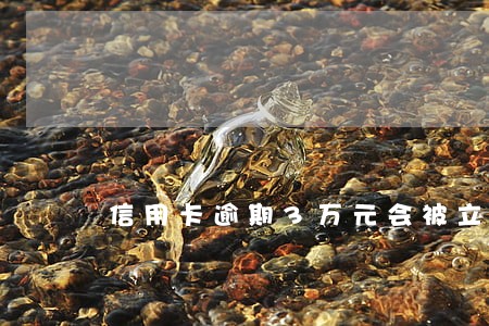 信用卡逾期3万元会被立案吗