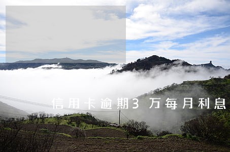 信用卡逾期3万每月利息多少 信用卡逾期3万每月利息多少