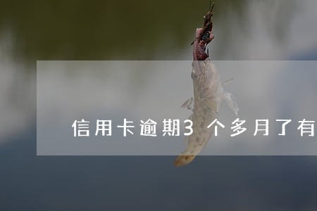信用卡逾期3个多月了有事吗
