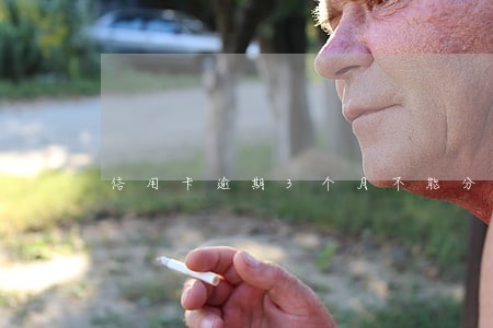 信用卡逾期3个月不能分期