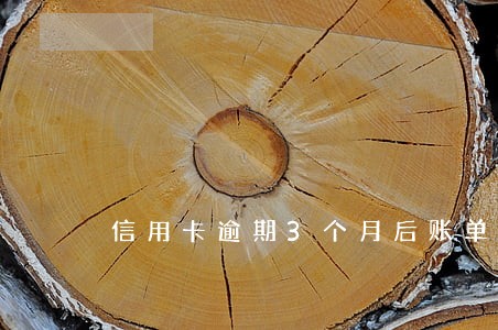 信用卡逾期3个月后账单 信用卡逾期3个月后账单