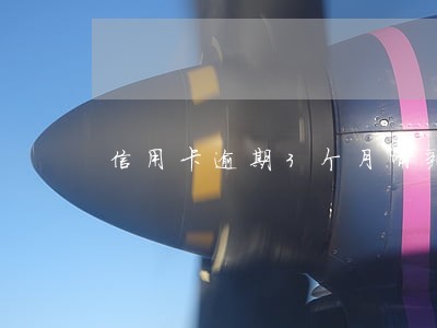 信用卡逾期3个月哺乳期怎么办 信用卡逾期3个月哺乳期怎么办