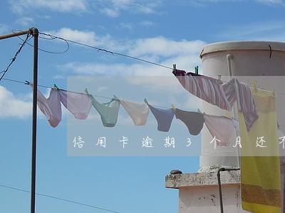 信用卡逾期3个月还不上怎么处理