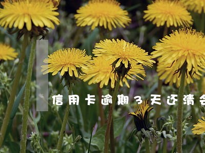 信用卡逾期3天还清会影响征信吗