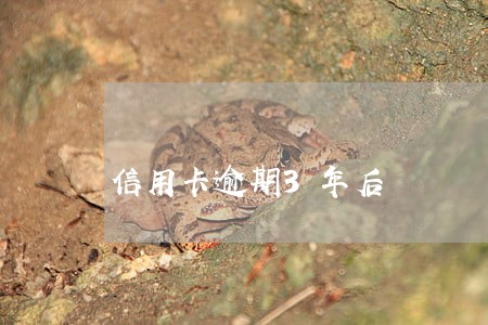 信用卡逾期3年后 信用卡逾期3年后