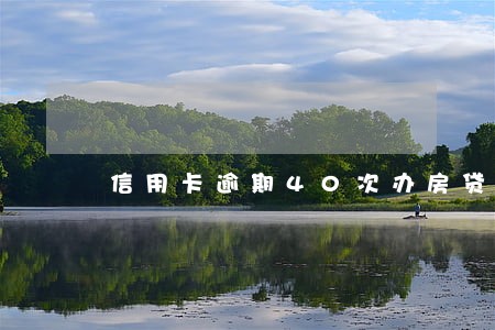 信用卡逾期40次办房贷 信用卡逾期40次办房贷