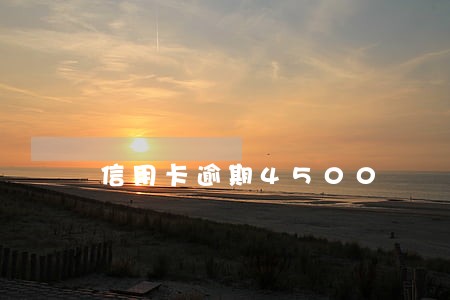 信用卡逾期4500 信用卡逾期4500