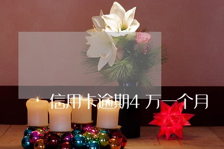 信用卡逾期4万一个月 信用卡逾期4万一个月