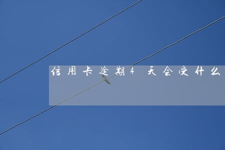 信用卡逾期4天会受什么影响 信用卡逾期4天会受什么影响