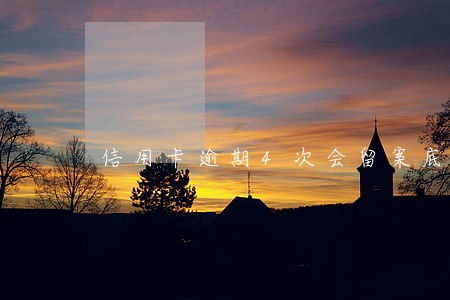 信用卡逾期4次会留案底吗