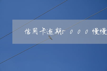 信用卡逾期5000慢慢还可以吗 信用卡逾期5000慢慢还可以吗