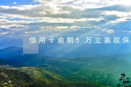 信用卡逾期5万立案取保候审 信用卡逾期5万立案取保候审