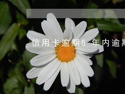 信用卡逾期5年内逾期22次 信用卡逾期5年内逾期22次