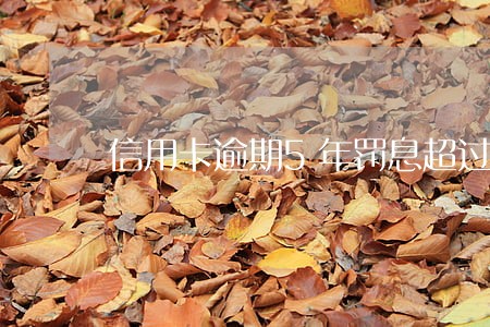 信用卡逾期5年罚息超过本金 信用卡逾期5年罚息超过本金