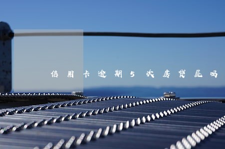 信用卡逾期5次房贷屁吗