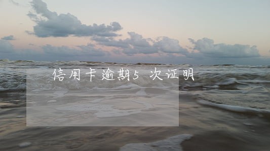 信用卡逾期5次证明 信用卡逾期5次证明