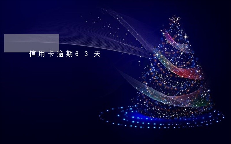 信用卡逾期63天 信用卡逾期63天