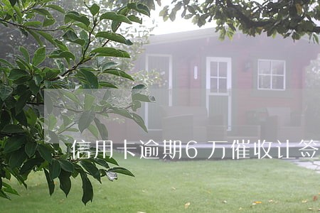 信用卡逾期6万催收让签字