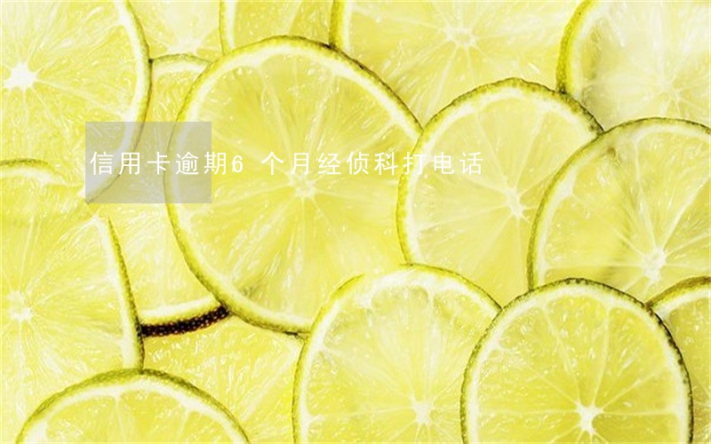 信用卡逾期6个月经侦科打电话 信用卡逾期6个月经侦科打电话