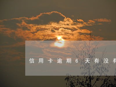 信用卡逾期6天有没有滞纳金 信用卡逾期6天有没有滞纳金
