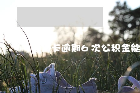 信用卡逾期6次公积金能贷吗 信用卡逾期6次公积金能贷吗