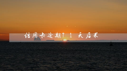 信用卡逾期71天后果 信用卡逾期71天后果