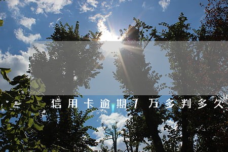 信用卡逾期7万多判多久
