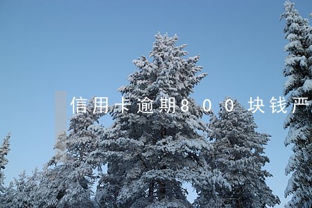 信用卡逾期800块钱严重嘛 信用卡逾期800块钱严重嘛