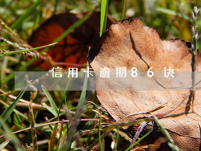 信用卡逾期86块