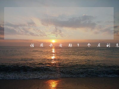 信用卡逾期9个月利息多少钱 信用卡逾期9个月利息多少钱