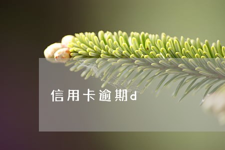 信用卡逾期d 信用卡逾期d