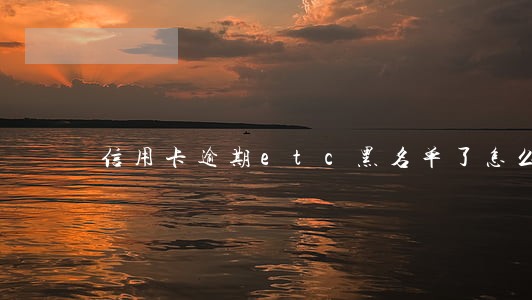 信用卡逾期etc黑名单了怎么办 信用卡逾期etc黑名单了怎么办