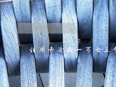 信用卡逾期一万七三个月了