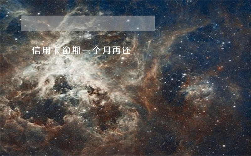 信用卡逾期一个月再还