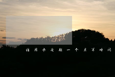 信用卡逾期一个月算时间长吗
