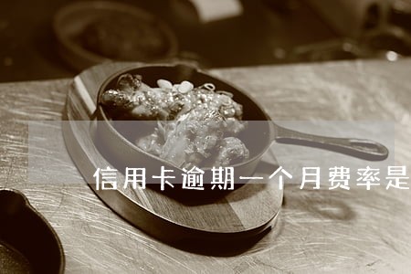 信用卡逾期一个月费率是多少