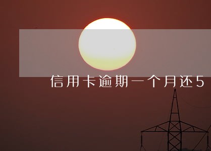 信用卡逾期一个月还50元