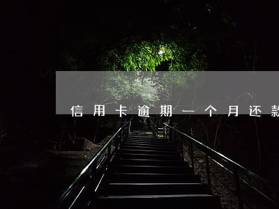 信用卡逾期一个月还款还能刷吗
