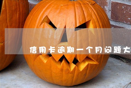 信用卡逾期一个月问题大吗 信用卡逾期一个月问题大吗