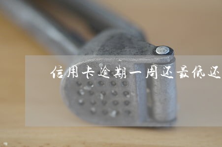 信用卡逾期一周还最低还款额