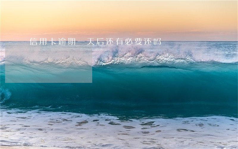 信用卡逾期一天后还有必要还吗