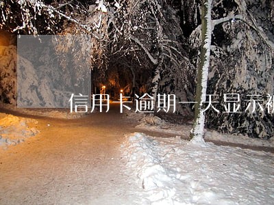 信用卡逾期一天显示被冻结了
