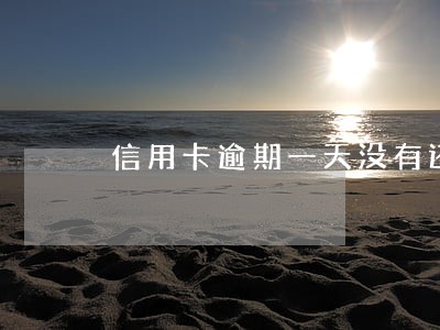 信用卡逾期一天没有还款会怎样 信用卡逾期一天没有还款会怎样