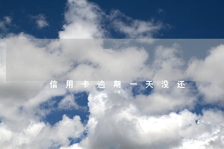 信用卡逾期一天没还