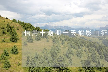信用卡逾期一天能影响征信吗 信用卡逾期一天能影响征信吗