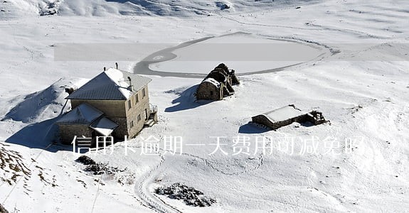 信用卡逾期一天费用可减免吗