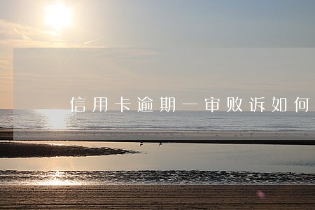 信用卡逾期一审败诉如何上诉 信用卡逾期一审败诉如何上诉