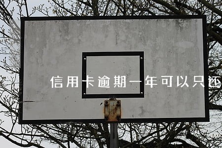 信用卡逾期一年可以只还本金吗